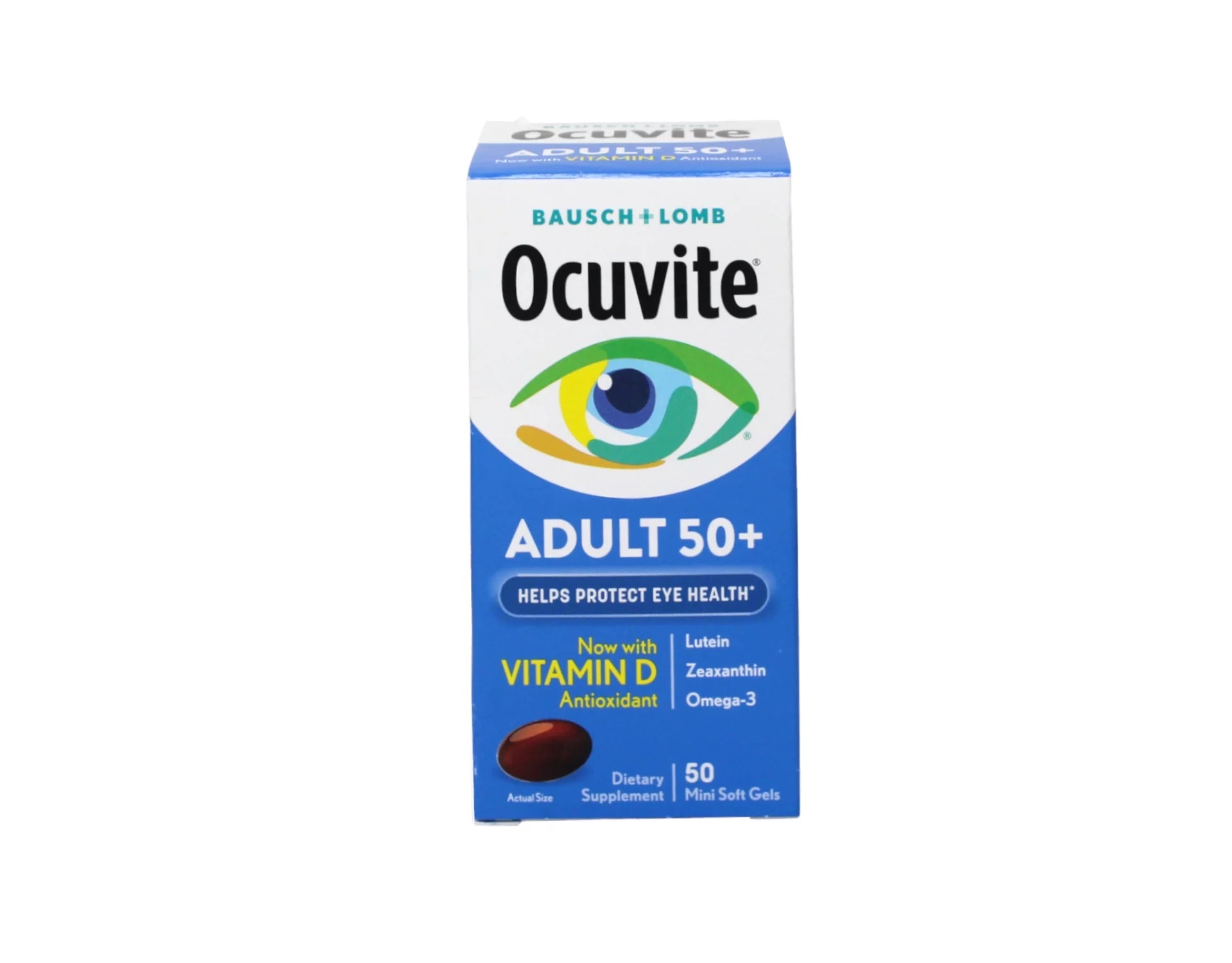 Bausch & Lomb Ocuvite Adult 50+ Eye Vitamin & Mineral Softgels, 50 ct (Pack of 4) T9829