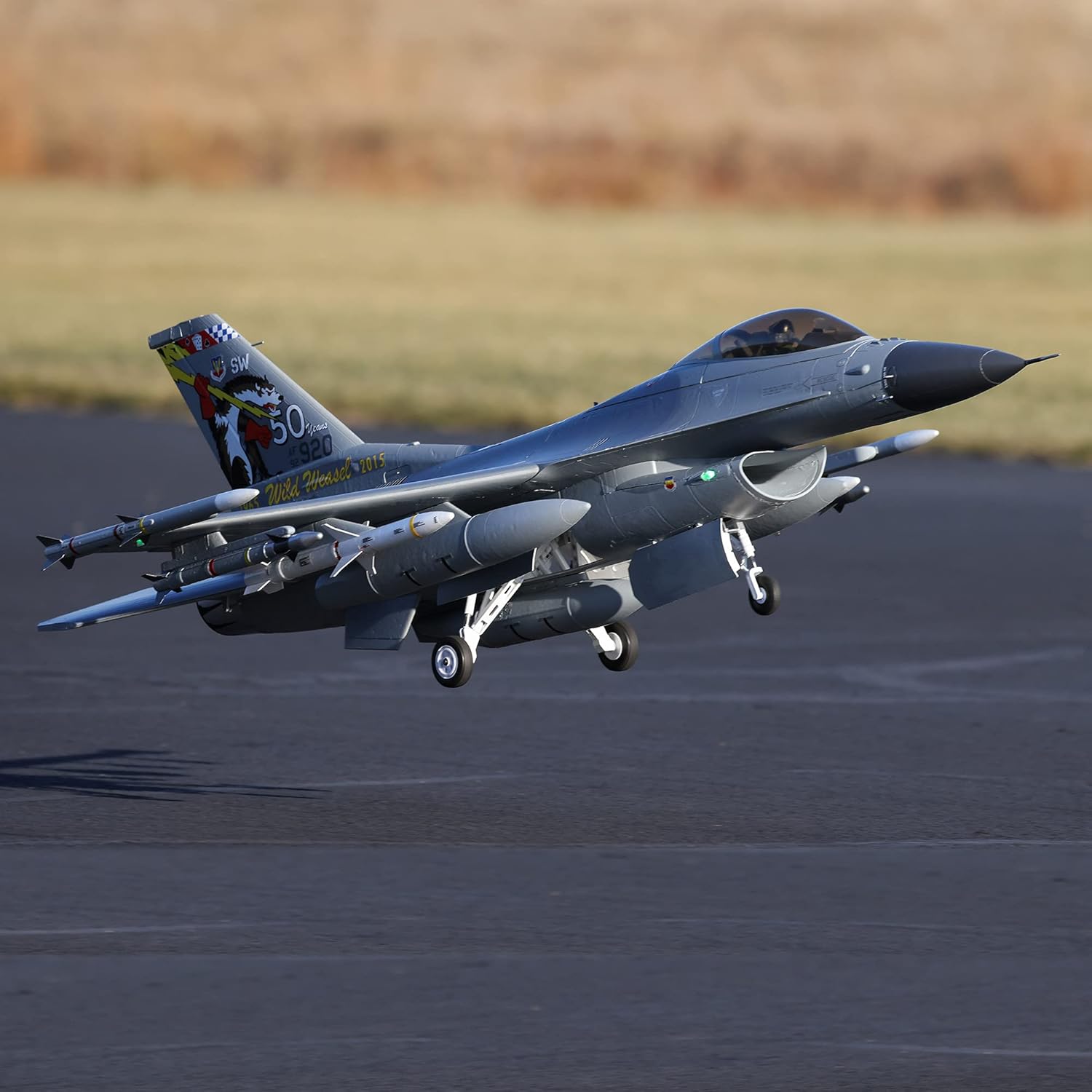 E-flite RC Airplane F-16 Falcon 80mm EDF Jet BNF Basic A14254