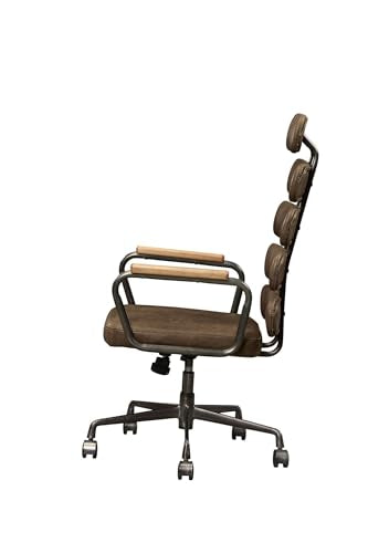 ACME Furniture Calan Office Chair, Retro Brown Leather W875
