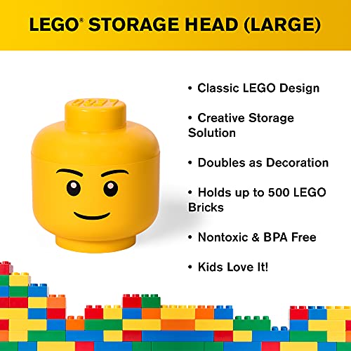 LEGO Iconic Storage Head Large Stackable Box 8.5L Yellow O3359