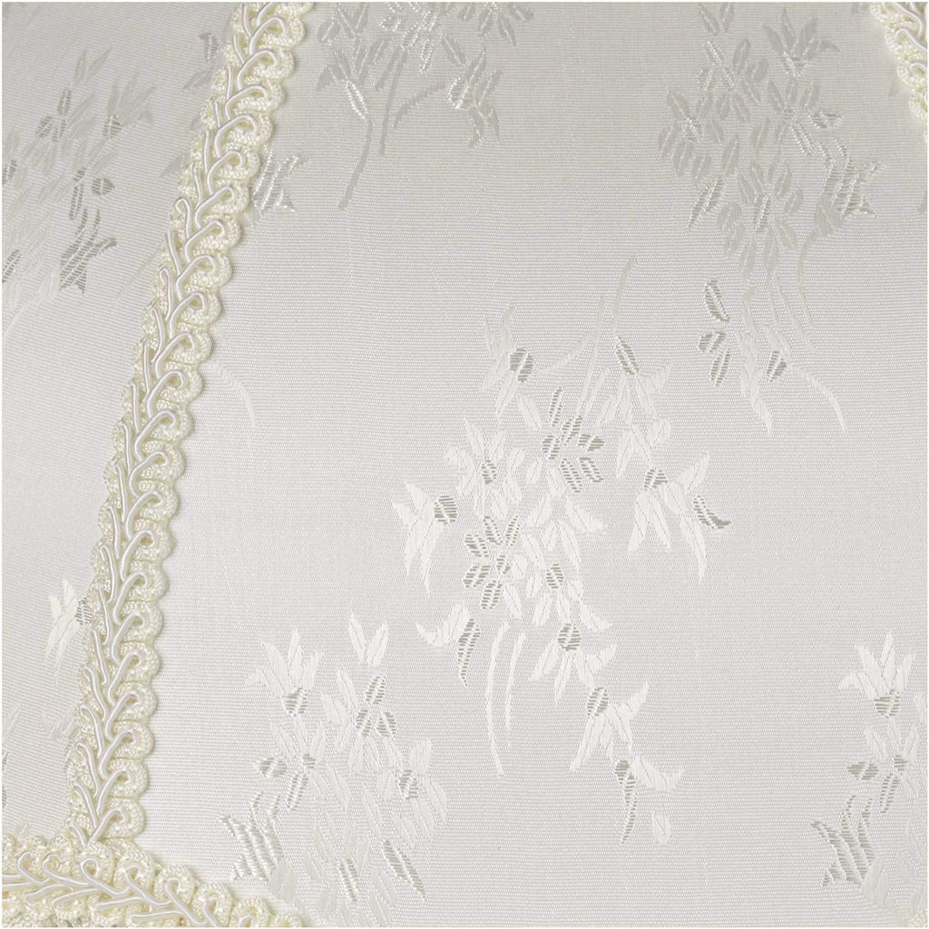 Springcrest 6" Top 17" Bottom 11" High Lamp Shade Replacement Cream White Dome Fabric N774