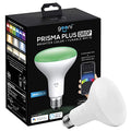 Geeni Prisma Plus BR30 LED Smart Light Bulb, Tunable Hue and Dimmable RGB WiFi Bulb, No Hub Required, Compatible with Alexa and Google Assistant (4 Pack)