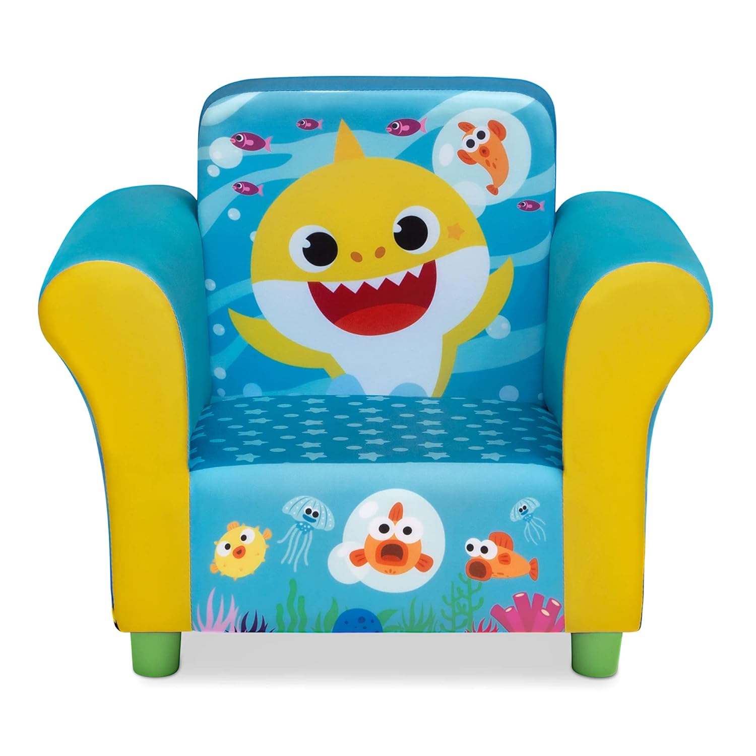Delta Children Upholstered Kids Chair, Disney Mickey Mouse, Wood Z448