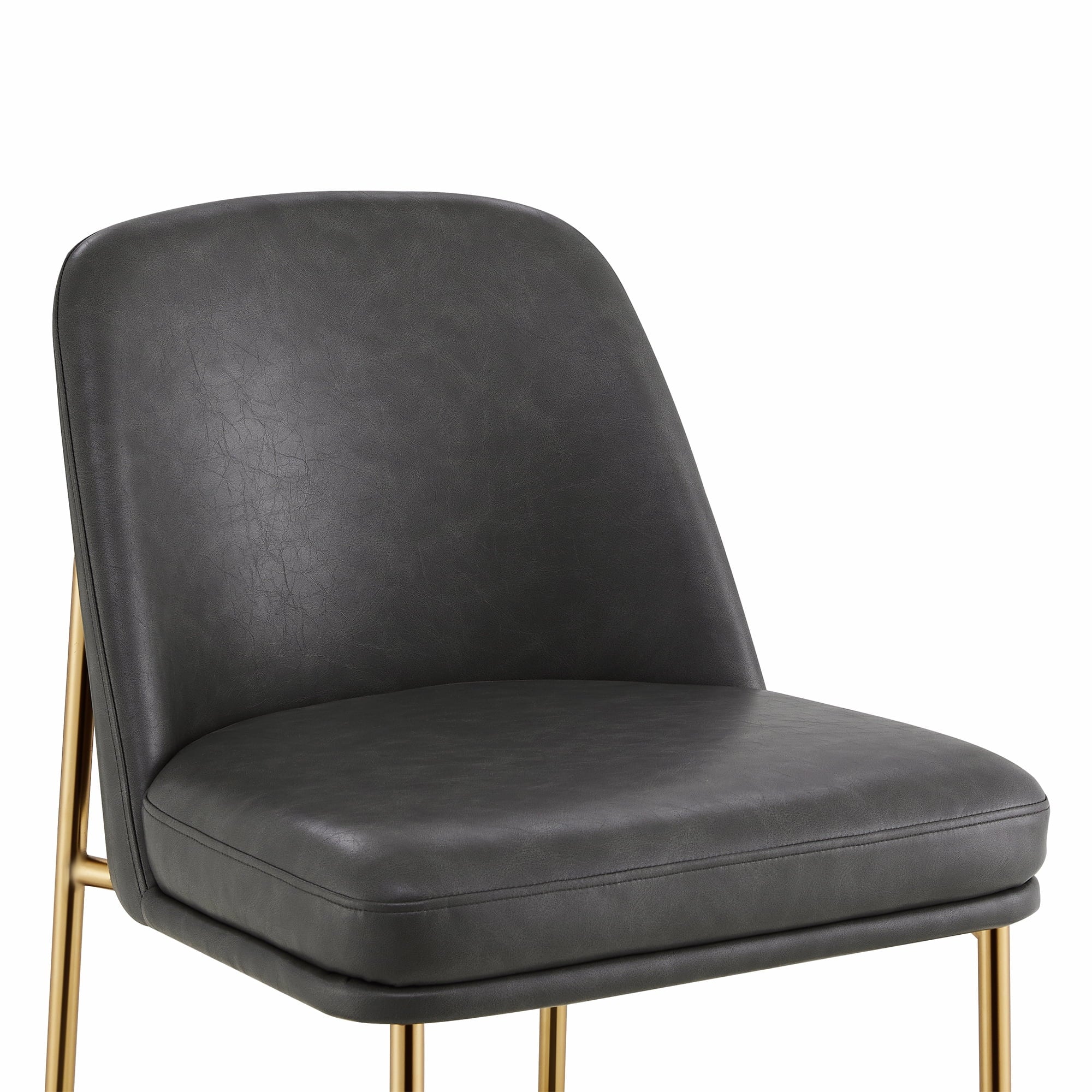 CHITA Modern Counter Height Bar Stool Set of 2, 27 inch, Faux Leather Y647