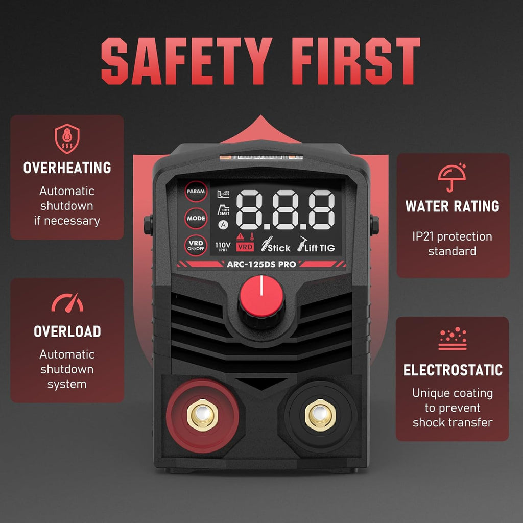 YESWELDER 125Amp Portable ARC Welder with LED Display F293