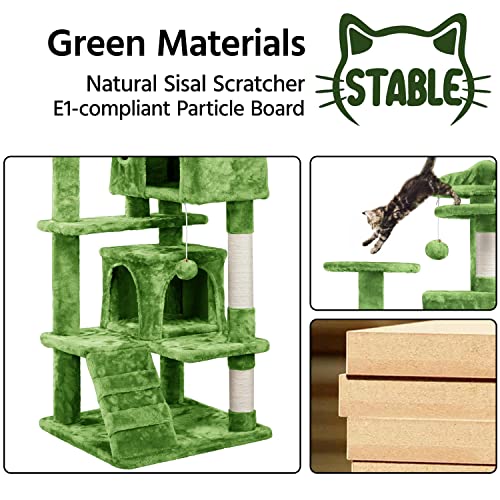 Yaheetech 54in Cat Tree Tower Condo Furniture with Scratch Post Y196