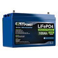 ExpertPower 12V 100Ah Lithium LiFePO4 Deep Cycle Rechargeable Battery | Bluetooth | 2500-7000 Life Cycles & 10-Year Lifespan | Built-in BMS | RV, Van, Solar, Marine, Overland, Off-Grid