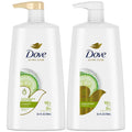Dove Shampoo and Conditioner Set - Cool Moisture Cucumber Hydrating Shampoo for Dry Hair with Coconut Oil, Marula Oil, and Grapeseed Oil for Hair Care, 25.4 Fl Oz (2 Piece Set)