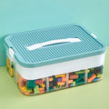 Toys Organizer Storage Case for Lego Box Kids Toy Stackable Building Blocks with Lids Bins Adjustable Lego Storage Containers Plastic Toy Box 1 Layer