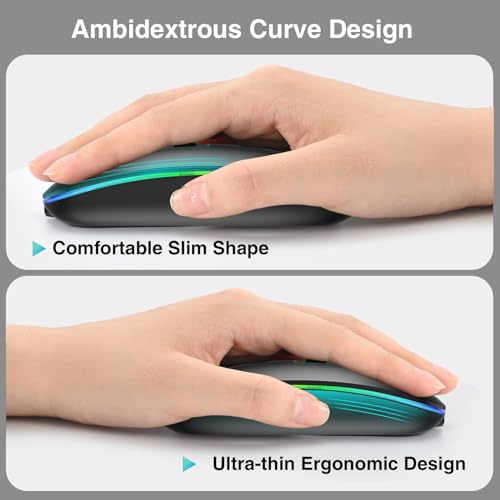 cimetech M01 Wireless Bluetooth Dual Mode Mouse, Rechargeable Ultra Slim, Rose Gold R3832