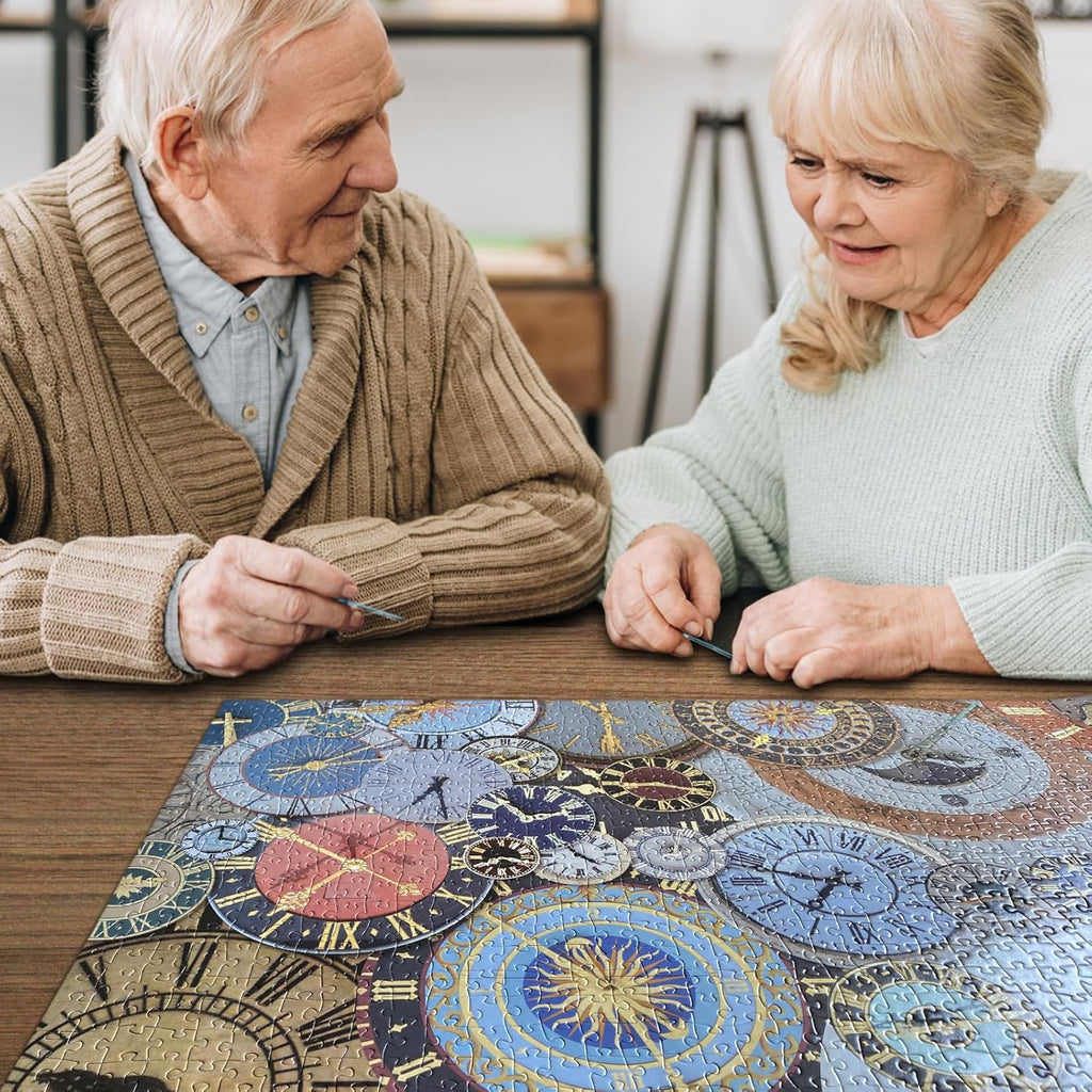HUADADA Jigsaw Puzzles for Adults 1000 Pieces, Clock Design, Home Decor Gift J692400