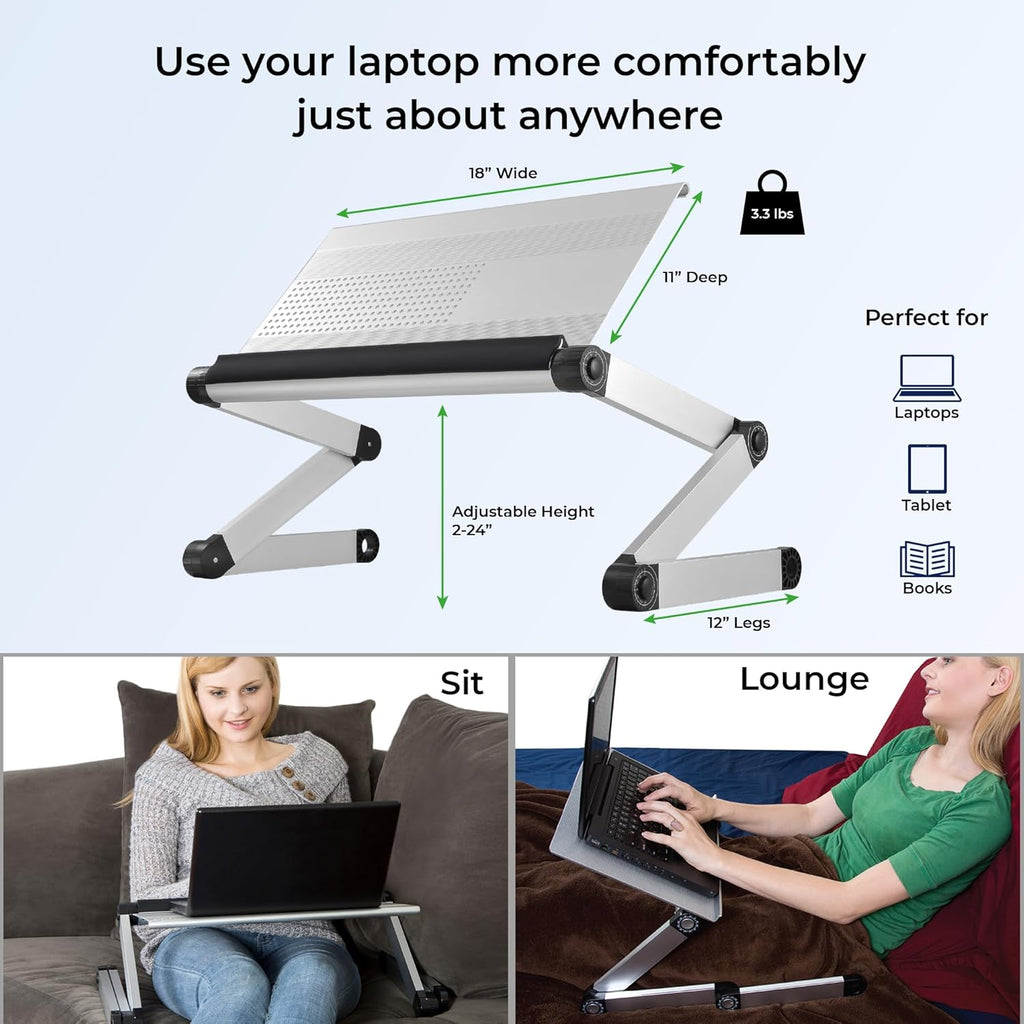 WorkEZ Executive Adjustable Ergonomic Aluminum Laptop Cooling Stand D69902