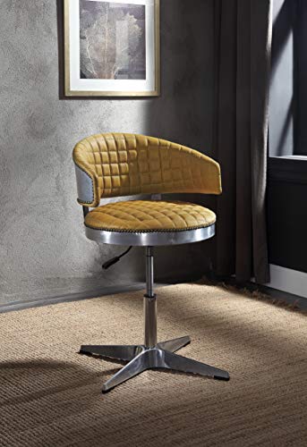 Acme Brancaster Adjustable Chair in Turmeric Top Grain Leather G1143