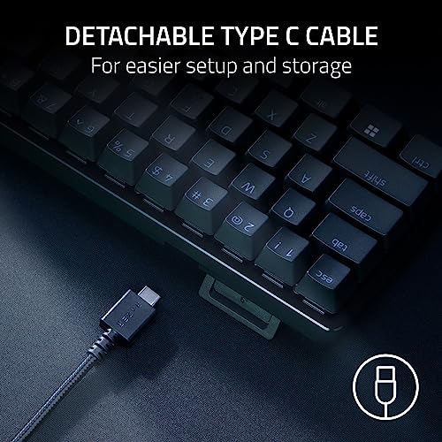 Razer Huntsman Mini 60% Gaming Keyboard, Clicky Optical Switches, RGB, Black B384275