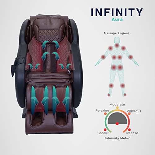 Infinity Aura Full Body Zero Gravity Massage Chair with Lumbar Heat, Black K28893