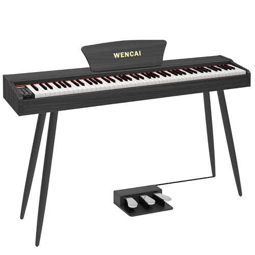 88 Key Fully Weighted Electric Piano Keyboard Hammer Action Full-size Digital Pianos for Beginners Adults Wooden Upright Piano with Sheet Music Stand Triple Pedal, Supports USB-MIDI Black