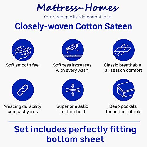 6 Piece Queen Sheet Set Egyptian Cotton 600 Thread Count White N7903