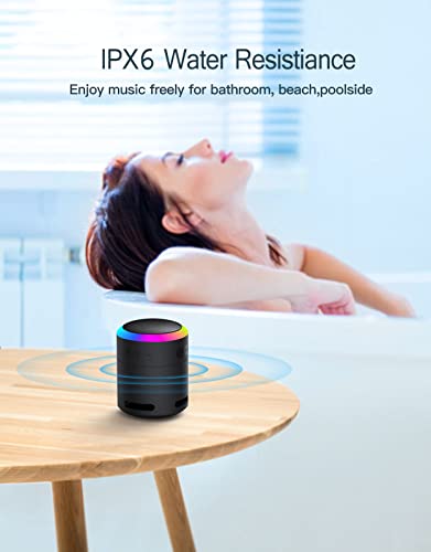 LENRUE Portable Bluetooth Speaker, Waterproof Wireless, Metal Small Speaker, Black D895
