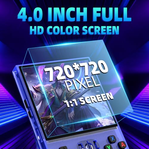 R36MAX Retro Handheld Game Console 64GB Preloaded Portable Emulator with 4.0-in HD IPS Screen E294502
