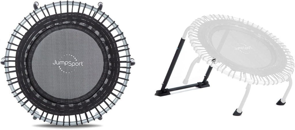 JumpSport 350 Plyometric Rebounder Bundle (Trampoline + PlyoFit Adapter) | 39" | Toning Ball Included