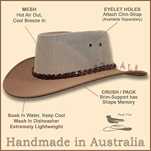 Oztrala HAT Australian Outback Leather Felt Cowboy Golf K294