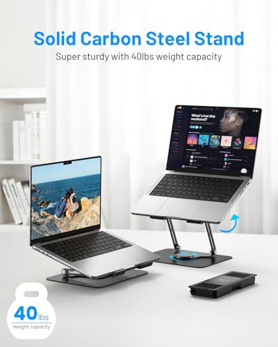 Laptop Cooling Stand with 360° Rotation and Detachable Thermoelectric Cooler A4721