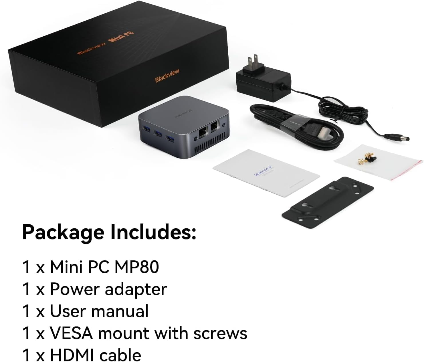 Blackview MP80 Mini PC Intel N95 16GB 512GB Win 11 C435