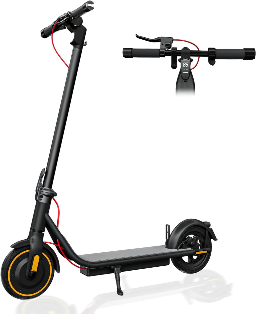 Foldable Electric Scooter for Teens Adults,500W Motor,Up 19 Mph and 15-19 Miles Long Range,10" Solid Tires,Dual Braking System and App Control,Campus and Commute to Work