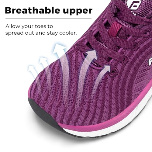FitVille Women's Wide Toe Box Breathable Running Shoes M586