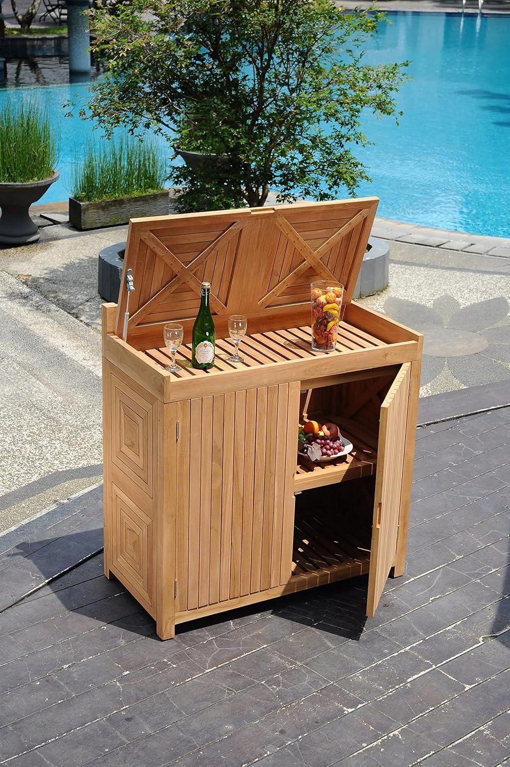 Solvang Teak Outdoor Storage Cabinet Q746165