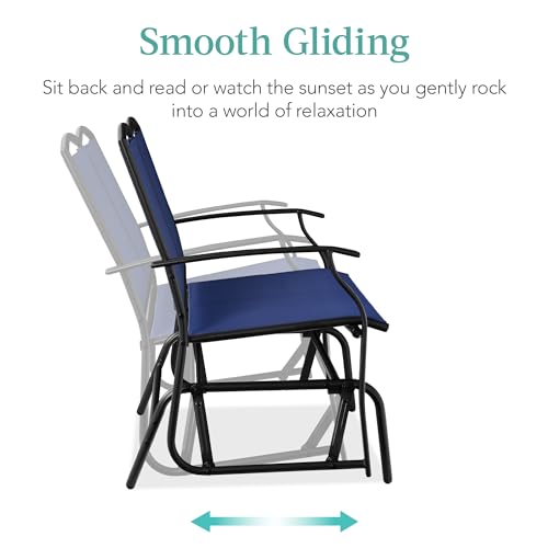 Best Choice Products 2-Person Outdoor Patio Swing Glider Bench with Textilene Fabric, Steel Frame P418487